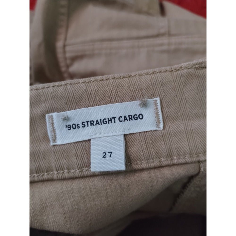 Madewell The Curvy Garment Dyed 90s Straight Cargo Pants Womens 27 Tan Boho - Picture 3 of 7